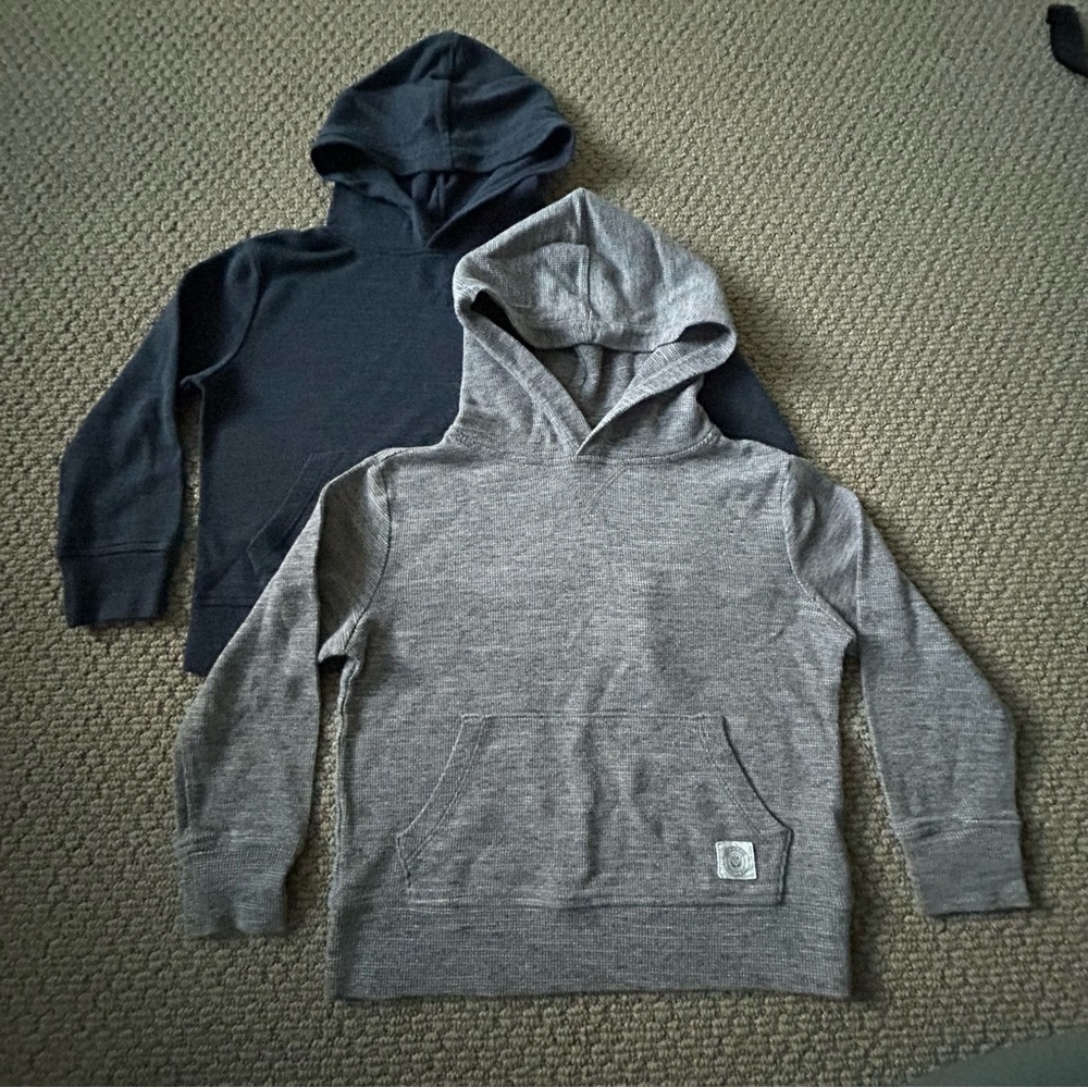 GAP Kids Gray and Navy lightweight Hoodies bundle